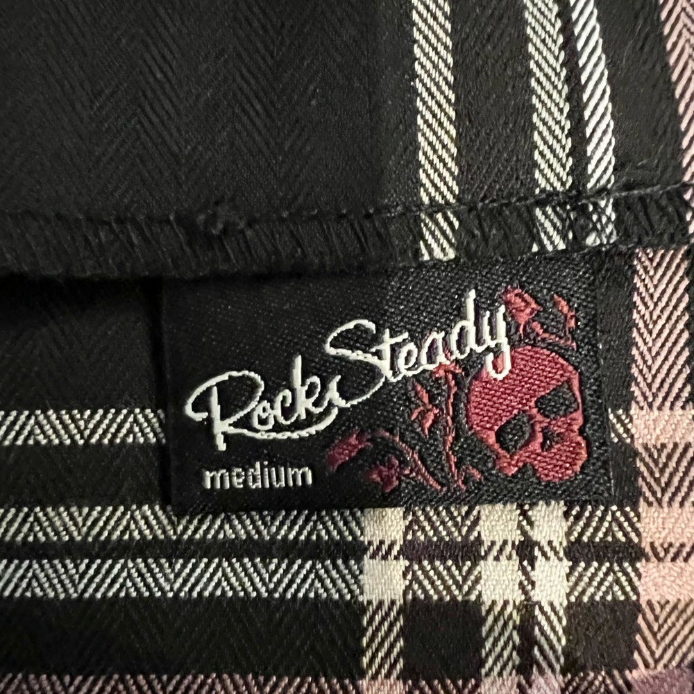 Rock Steady Clothing Pink Plaid Punk Rock Mini Skirt BNWT Sz M - Picture 12 of 13